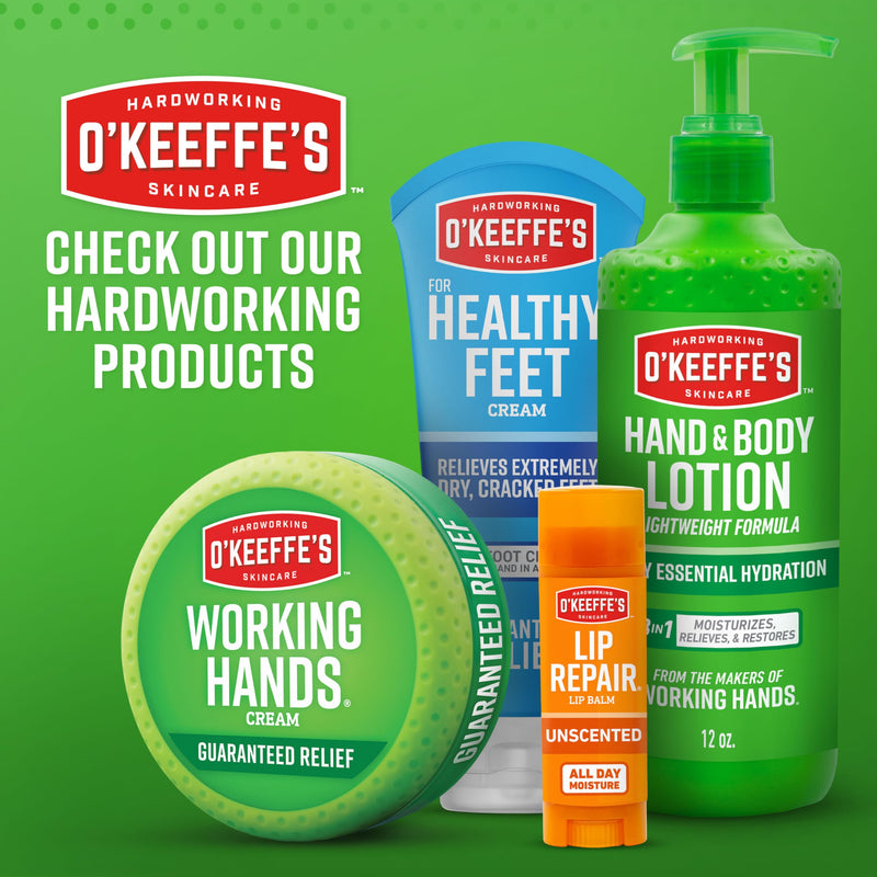 O'Keeffe's for Healthy Feet Night Treatment Foot Cream, 7 oz Tube | Relief for Extremely Cracked, Dry Feet, Instantly Boosts and Retains Moisture, Non-Greasy, Unscented, Repairing Skincare 7 Ounce (Pack of 1)