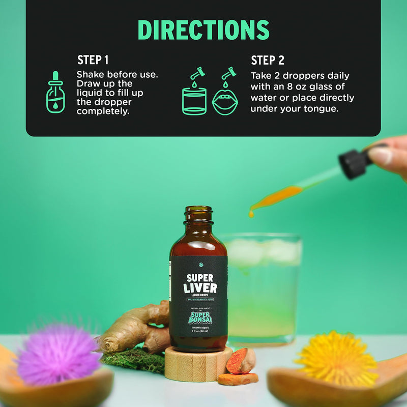 [Australia] - SuperBonsai Super Liver Support with Milk Thistle - All Natural Liver Cleanse Detox & Repair Aid - Doctor-Formulated Liver Supplement - Liquid Herbal Supplements for Liver Health - 1 Month Supply 
