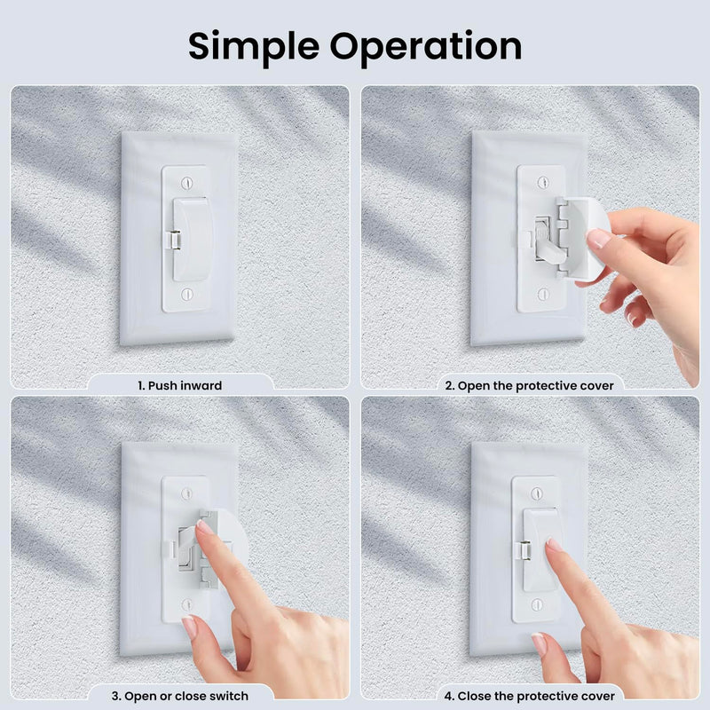 [Australia] - Switch Cover-Light Switch Cover-Light Switch Cover Guard-Light Switch Guard-Light Switch Cover Child Proof-Child Proof Light Switch Cover(White,1pc) 1 Pack 