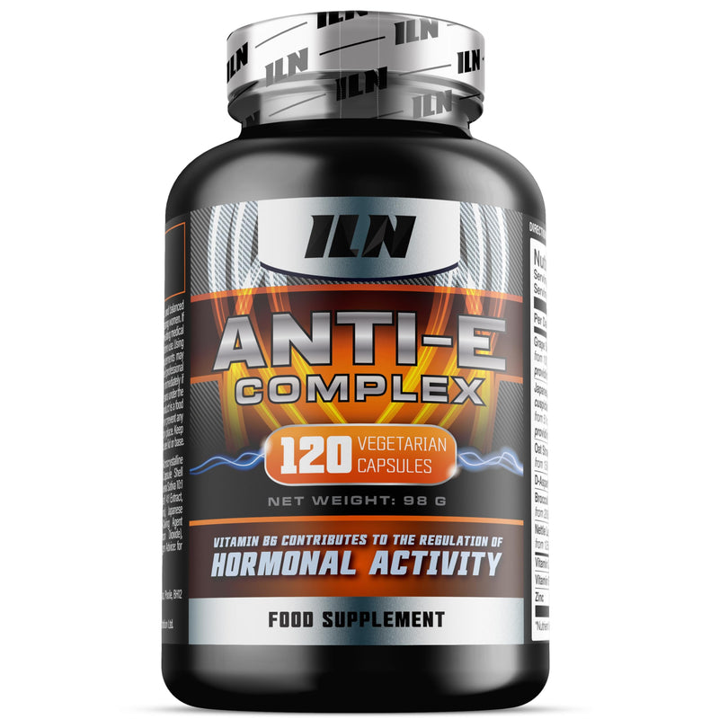 Anti-E Complex for Men – Hormonal & Estrogen Regulation Complex – 1 Month Course – Natural Blocker with D Aspartic Acid, Nettle Leaf, Resveratrol (120 Capsules) 120 count (Pack of 1)