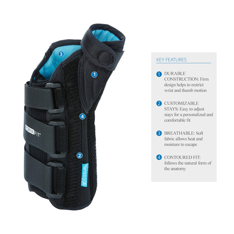 [Australia] - Ossur Form Fit Thumb Spica Arthritis Gamekeeper’s Thumb Tendonitis Support - Contoured Breathable Material (Right, Small) 