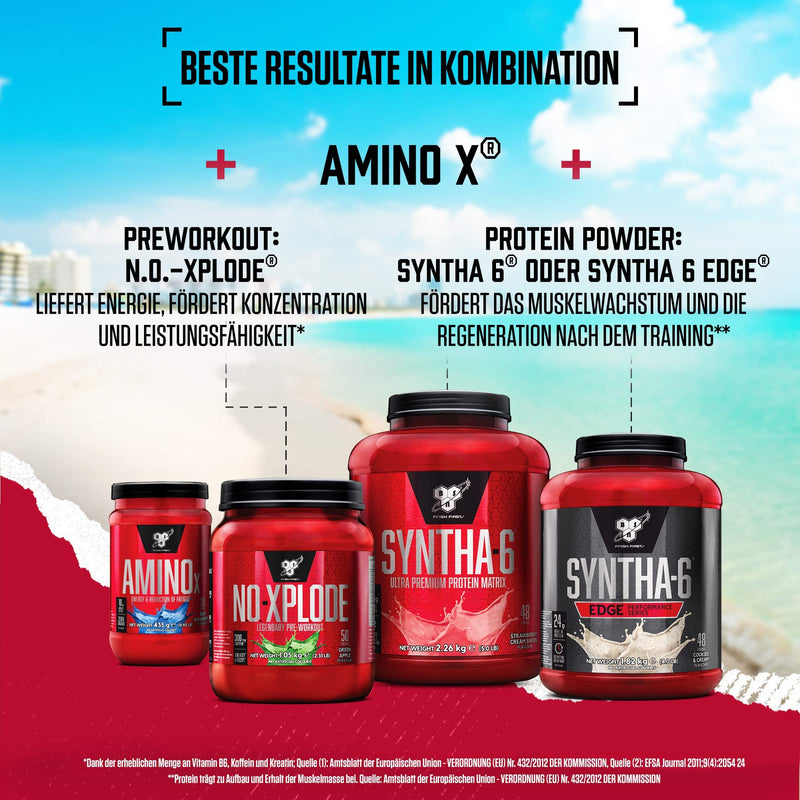 [Australia] - BSN Nutrition Amino X Supplement with Vitamin D, Vitamin B6 and Amino Acids, Green Apple Flavor, 70 Servings, 1kg 