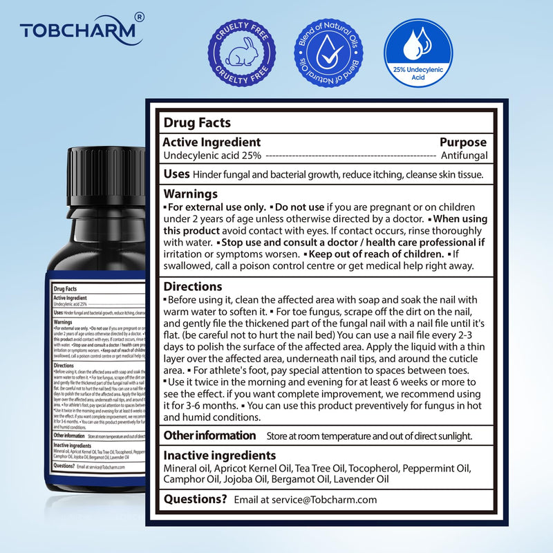 [Australia] - Toenail Fungus Treatment with 25% Undecylenic Acid, Toe Fungus Treatment for Toenail, Fungus Nail Treatment, Toenail Fungus Treatment Extra Strength, Fungal Nail Treatment for Athletes Foot - 2pcs 