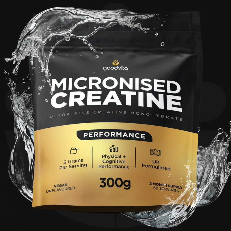 Micronised Creatine Monohydrate Powder | 2 Month Supply, 300g, 60 Servings | No Bloating, Ultra Fine Grade, Easily Mixed | Includes Scoop | Unflavoured