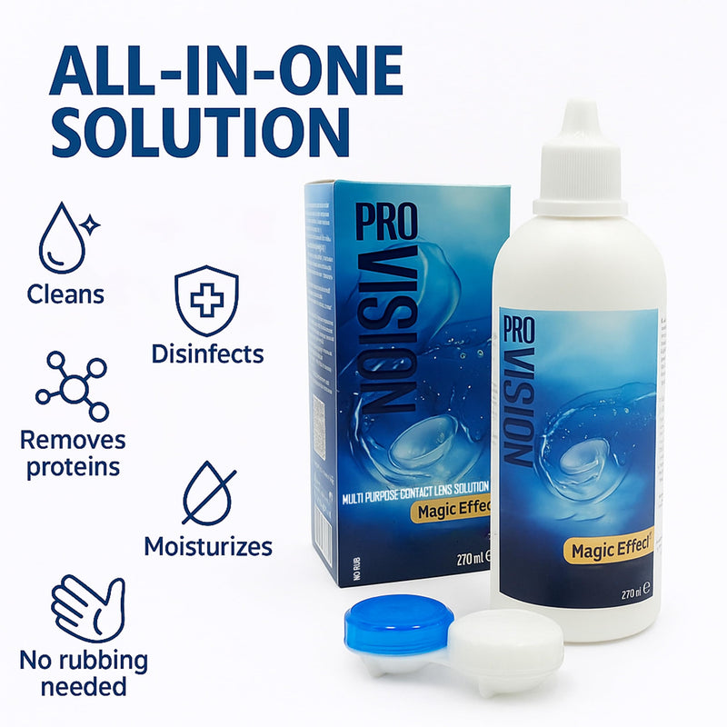 [Australia] - Pro-Vision-Multi Purpose Contact Lens Solution, All-in-One Multi-Purpose Cleaner with Lens Case, Advanced Formula Lens Cleaner, Cleans & Moisturizes Soft & Silicon Hydrogel Lenses (60ml/2 Fl Oz) 60ml/2 Fl Oz 