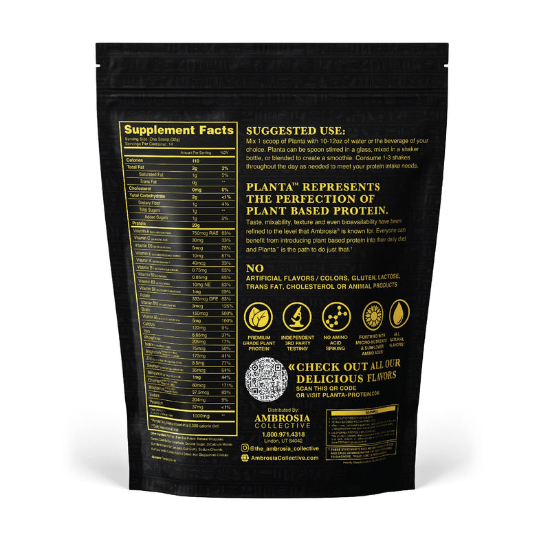 [Australia] - Ambrosia Planta - Premium Organic Plant-Based Protein | Vegan & Keto Friendly | Gourmet Flavors with No Bloating or Stomach Upset | Gluten & Soy Free | No Added Sugar | 14 Servings | (Candy Bar) Candy Bar 