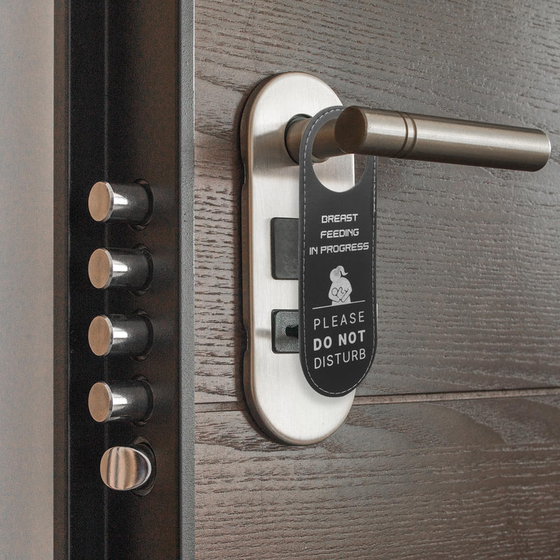 [Australia] - ifundom Breastfeeding Tips Emblems Door Handle Door Knob Baby Hangers Coat Hangers Nursing Room Door Sign Lactation Room Do Not Disturb Sign Identification Plate Leather Work To Pump Water 