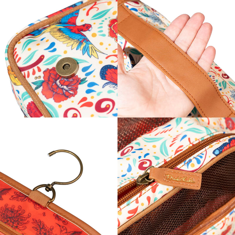 Grupo Erik Frida Kahlo Hanging Toiletry Bag + Cosmetic Case - Travel Toiletry Bag, Frida Kahlo Bag