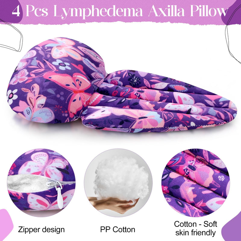 [Australia] - 4 Pcs Lymphedema Axilla Pillow Mastectomy Cotton Post Breast Surgery Recovery Breast Pillow for Sleeping Mastectomy Underarm Armpit Pain Relief 
