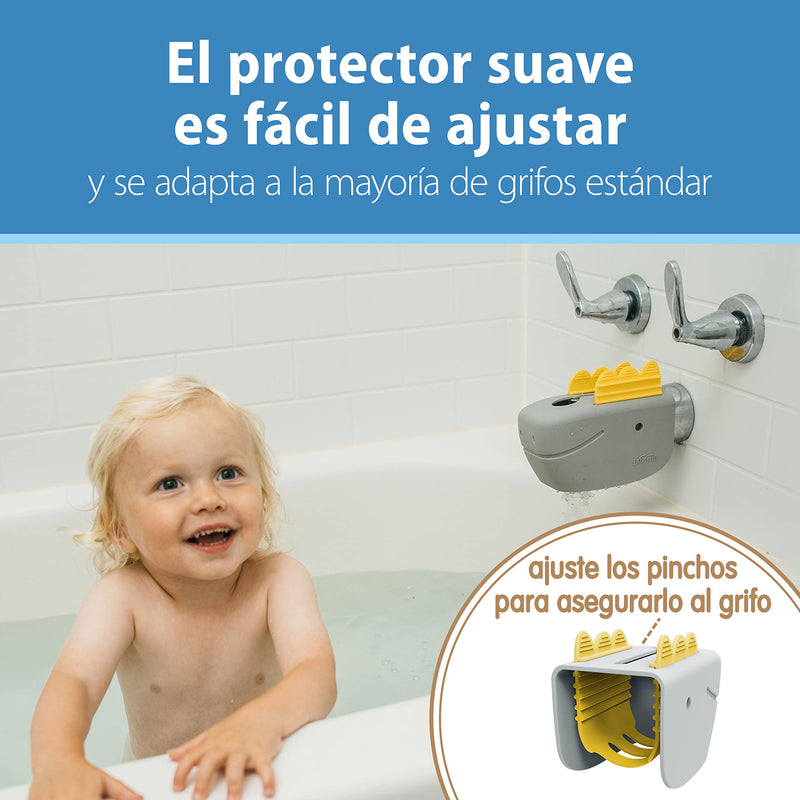 [Australia] - Dr. Brown’s CleanUp Dino-Soft Baby Bath Spout Cover, Soft and Safe on Tub Faucet, Toddler Bathtub Safety for Kids, BPA Free, Certified Plastic Neutral 