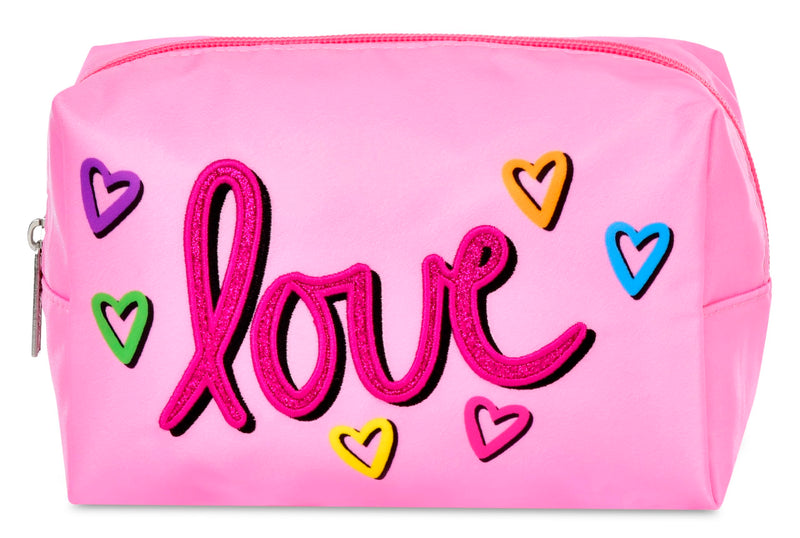iscream + Corey Paige 3-Piece Large, Medium and Small Bag Set for Toiletry and Cosmetic Storage and Travel - Love Letters
