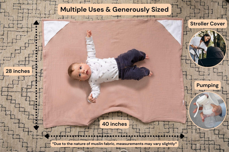 [Australia] - SUPERIOR DESIGN Evergrwn Multi-use Privacy Nursing Cover Up for Breastfeeding, 100% Cotton Breathable Nursing Cover with Arch Neckline, Muslin Breastfeeding Cover, Baby Essentials (Sage Green) Evergrwn Dream (Sage Green) 