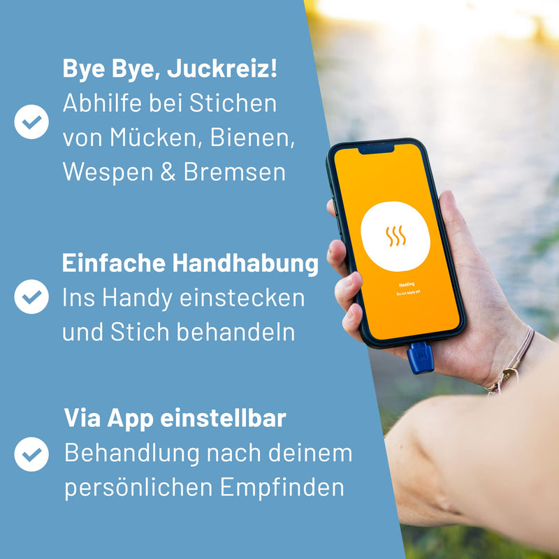 [Australia] - heat it - insect bite healer for your smartphone - chemical-free treatment of itching and pain with concentrated heat - for Android & iPhone 15/16 (USB-C) Android & iPhone 15/16 (USB-C) 