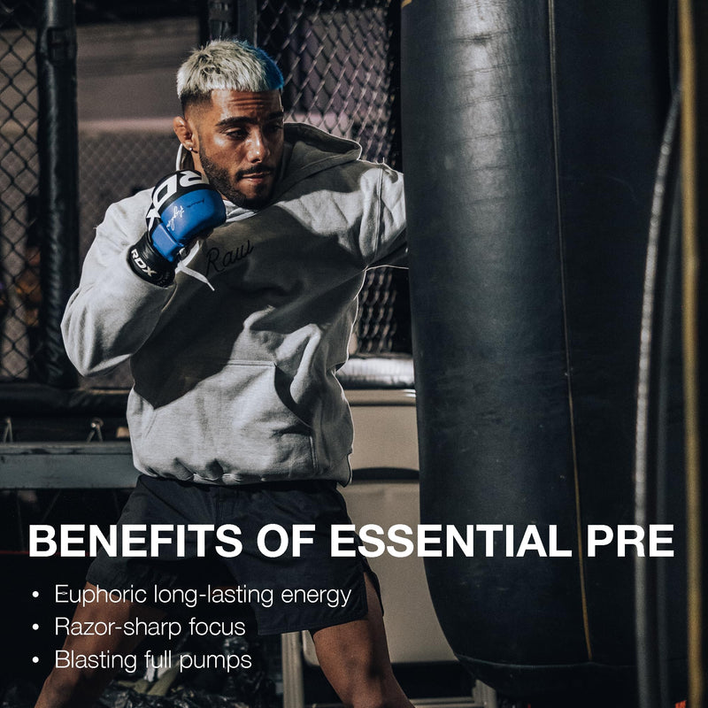 [Australia] - RAW Nutrition - Essential Pre - Chris Bumstead Pre Workout Formula, Sports Nutrition Pre-Workout Powders | Men & Womens Drink, Energy Powder for Working Out (Peach Mango) PEACH MANGO 