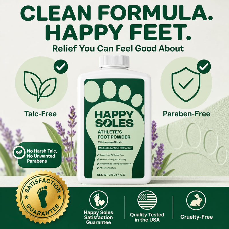 OTC Athletes Foot Treatment Antifungal Powder - 2% Miconazole | Anti fungal Foot Powder for Athlete's Foot & Itchy Feet - Relieves Itching & Burning, Odor Control, FSA Eligible HSA, 2.5oz