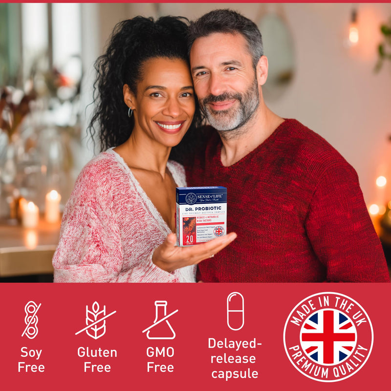 Sense of Life Dr. Probiotic Complex for Metabolic Health, 30 Capsules – 20 Billion CFU – 7 Probiotics Strains – Supports Gut Health, Cholesterol & Blood Sugar Balance