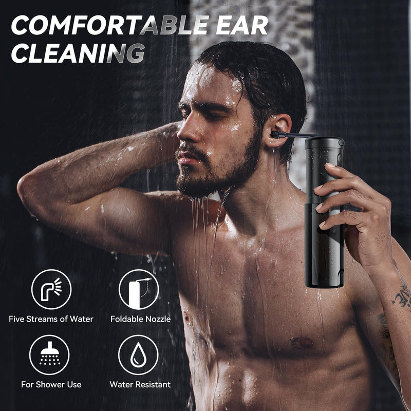[Australia] - Ear Wax Removal - Electric Ear Cleaner, Ear Cleaning Kit with 5 Pressure Modes, Safe and Effective Ear Cleaning Tool, Ear Irrigation Flushing System with USB Rechargeable 