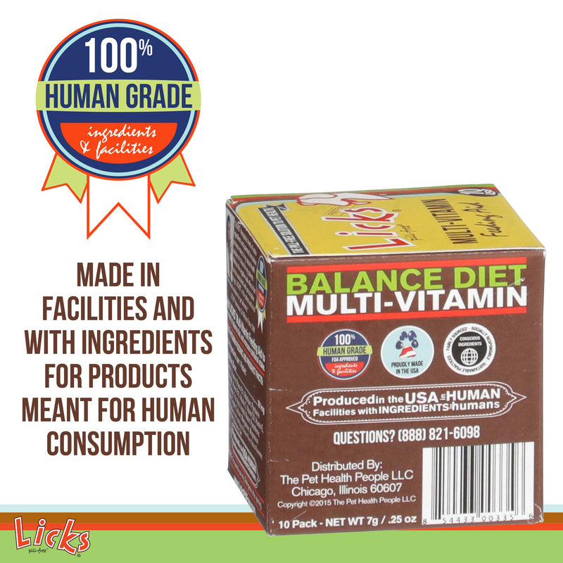 Licks Dog Multi-Vitamin Supplements - 10-use - PawsPlanet Australia