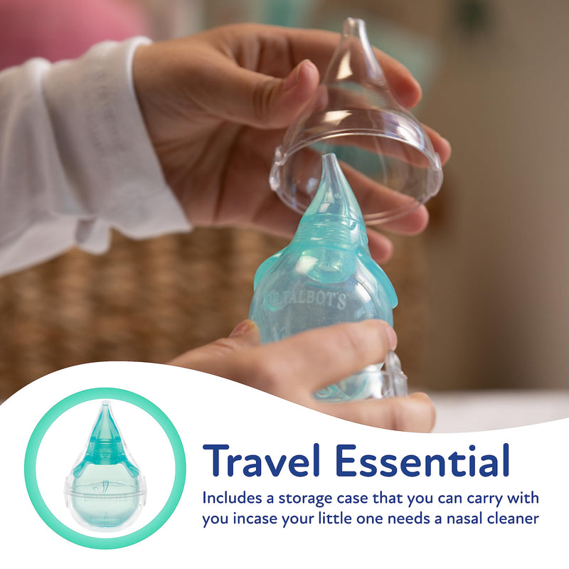 [Australia] - Dr. Talbot's Nasal Aspirator for Babies - Silicone - with Storage Case - Blue Elephant 