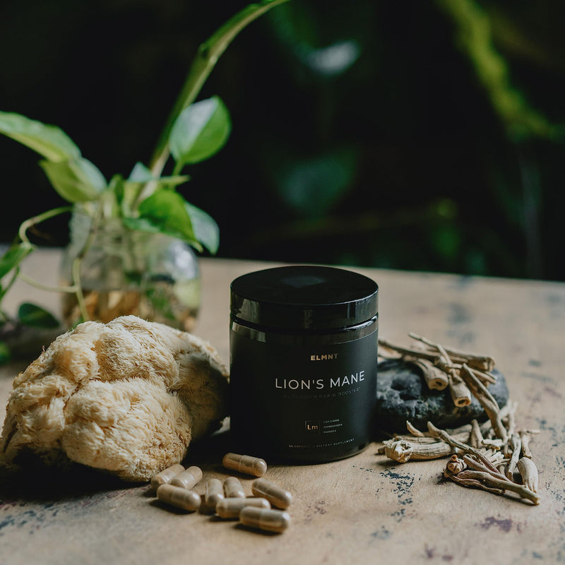 [Australia] - 20,000mg 16x Strength Lions Mane Supplement Capsules Super Nootropic w. Ashwagandha & Rhodiola - Highest Potency Lion's Mane Mushroom Extract 50% Polysaccharides Brain Supplements for Memory and Focus 