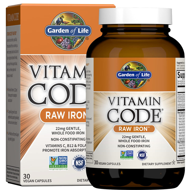 Vitamin Code Raw Iron 30ct & Healthy Blood 60ct Capsules Bundle
