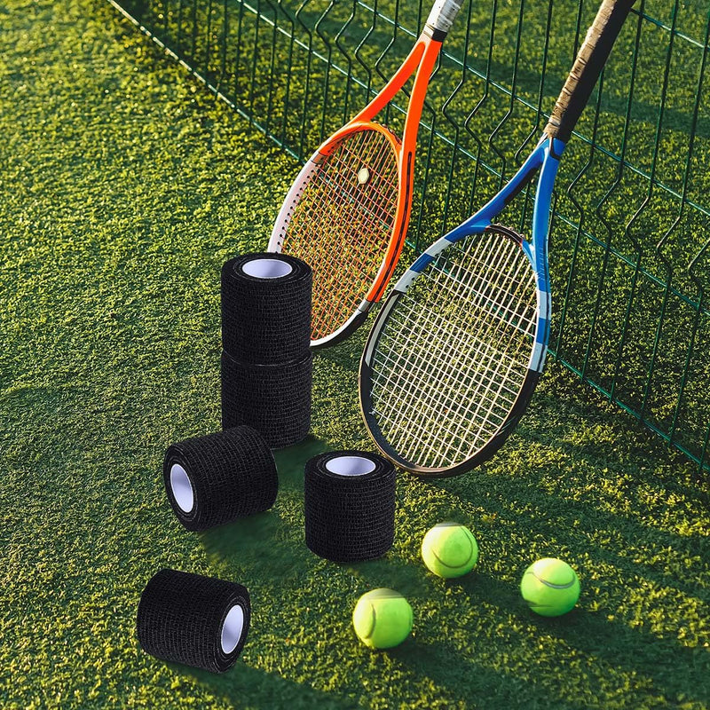 [Australia] - 30 Pack 2 Inch x 5 Yards Black Self Adhesive Bandage Breathable Cohesive Bandage Wrap Rolls Elastic Self-Adherent Tape for Stretch Athletic, Sports, Wrist, Ankle 2 Inch, 30 Pack 