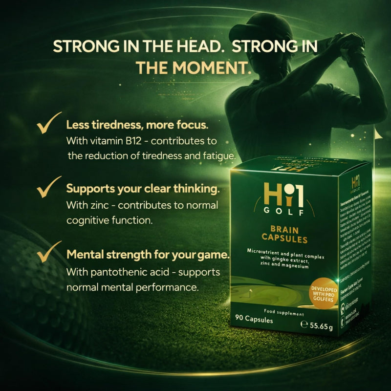 Hi1 GOLF Brain Boost – Advanced Golf Supplement, Supports Concentration & Mental Clarity for On-Course Performance & Precision with Ginkgo Biloba Extract, Ginseng Root & Magnesium – 90 Capsules
