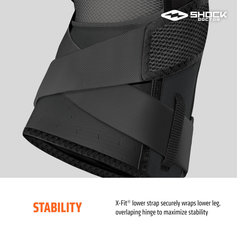 [Australia] - Shock Doctor Knee Brace Support, Compression Sleeve w/side Stabilizers, Patellar Support, Meniscus Injuries, Ligament Sprains, Knee Sleeve, Knee Brace for Men & Women, Running, Walking Small 