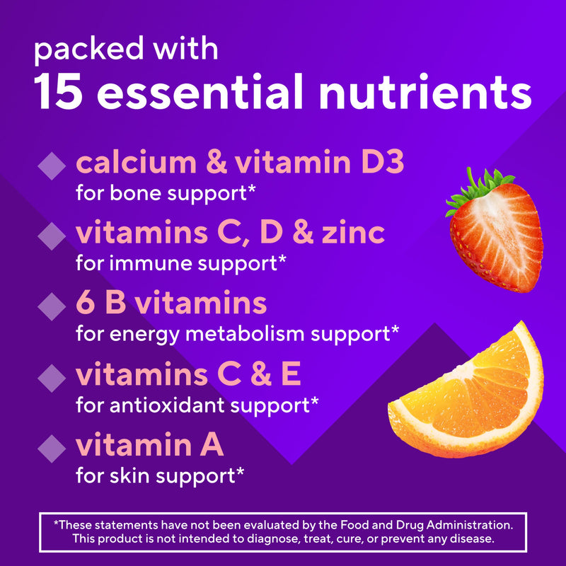 Vitafusion GLP1 Gummy Supplement | 90 Multivitamin Gummies | for Adult Women & Men | Vitamin & Mineral Blend | Citrus Berry Flavor | Gluten and Dairy-Free Supplement