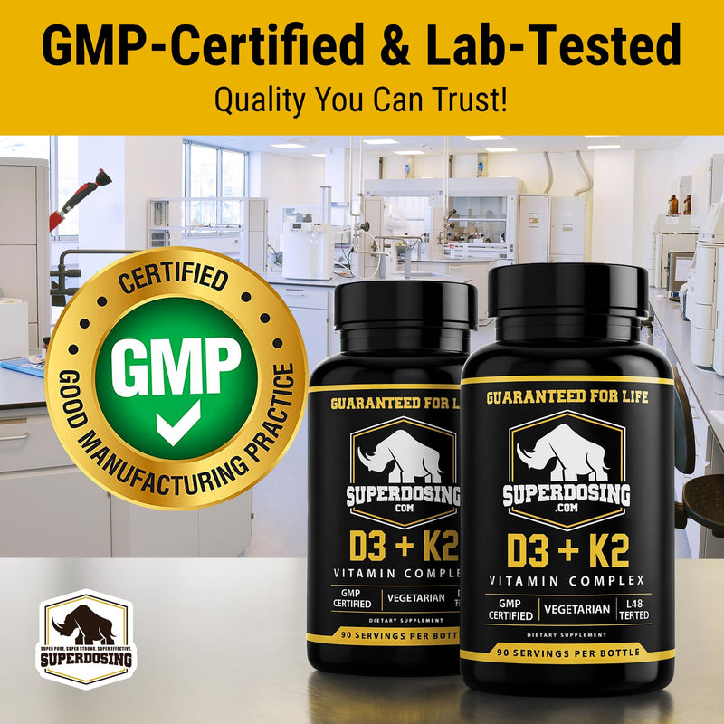 Best Value Max Strength 10,000 iu Vitamin D3 and 1500 mcg Vitamin K2 Supplements 1 Bottle Pk D3K2 Vitamins and Supplements for Health. D3-K2 MK4 Capsules, Best K2D3 Vitamin for Immune System.