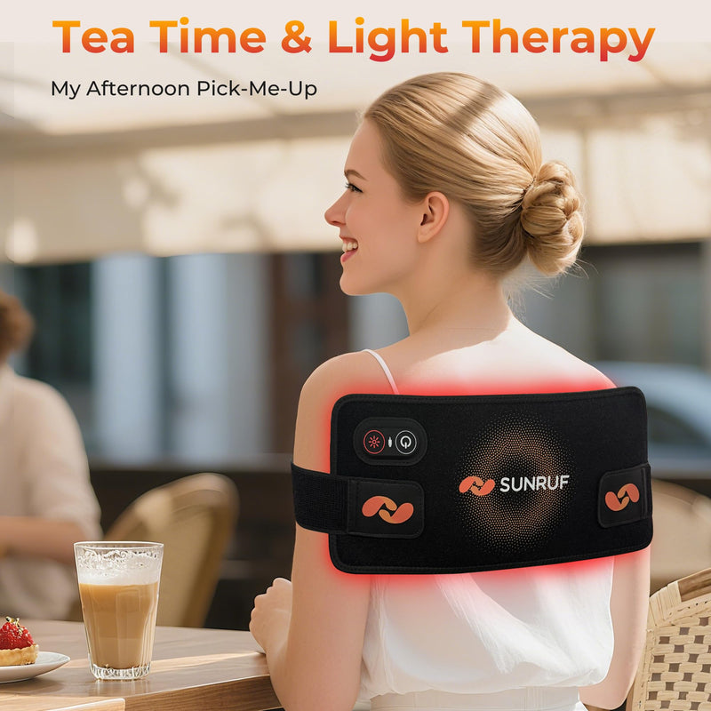 Red Light Therapy for Body, 2000mAh Rechargeable Cordless Portable Light Therapy Pad, 660&850nm Infrared Light Therapy for Back Waist Shoulder Knee Joint, Home Outdoor, Gifts for Women Men(13.6"x5.9")
