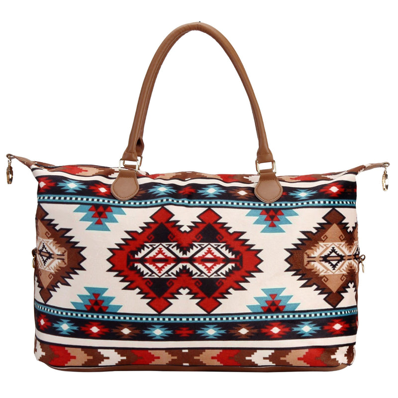 Weekender Bag Duffle Bag For Women Large Travel Tote Bag Overnight Weekend Bags With Shoulder Strap Cow Leopard Atzec…