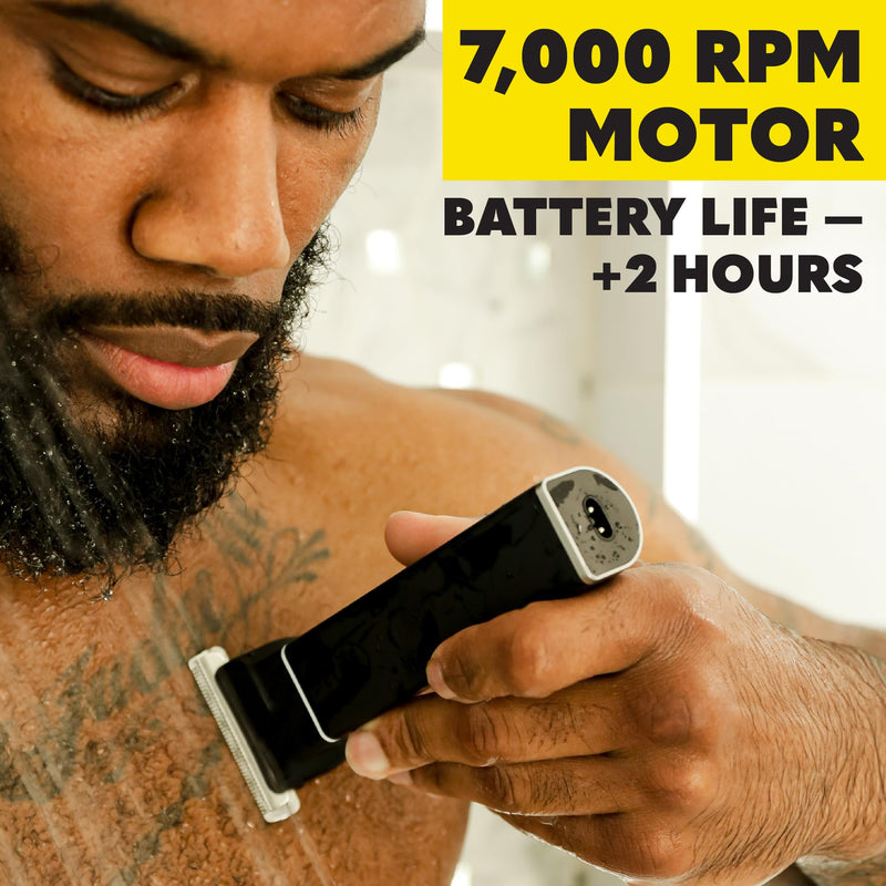 [Australia] - The Beard Club Manscape Body Hair Trimmer for Men, Pubic Hair Trimmer for Men & Ball Trimmer - Mens Body Shaver, Ceramic Blade Ball Shaver - Rechargeable, Electric, Waterproof Wet or Dry Clippers Body Trimmer 