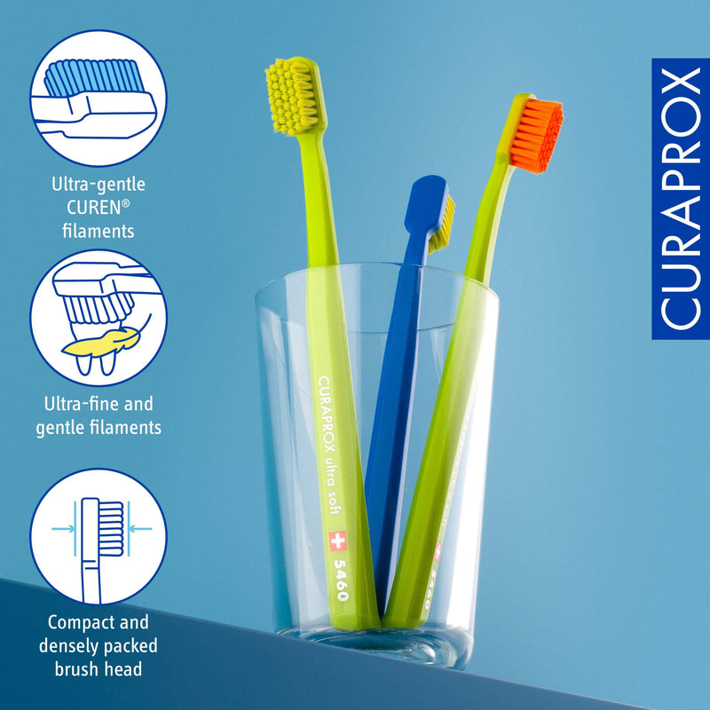 [Australia] - Curaprox 5460 Ultrasoft Toothbrush, 3 Pack 