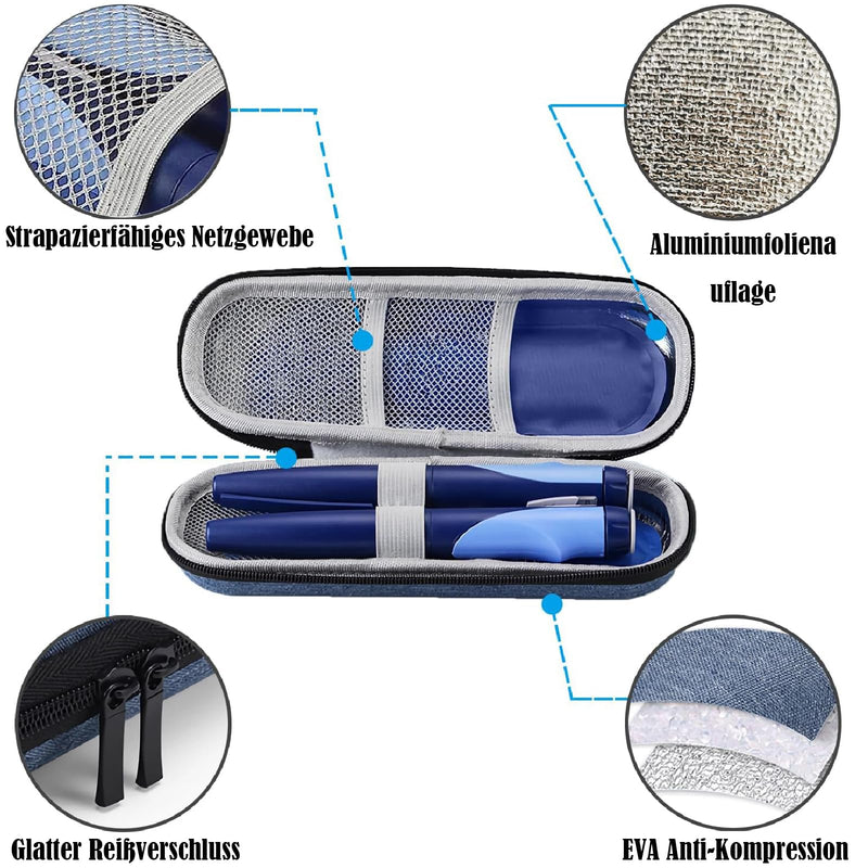 [Australia] - Insulin Cooler Bag, Insulin Pen Bag, Medicine Bag Travel, Insulin Cooler Bag Travel Bag, Insulin Pen Cooler Bag with 2 Ice Packs, Medication Cooler Box When Traveling 