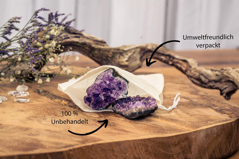 [Australia] - Amethyst Crystals | 100% natural Drusen pieces | Set of 3 