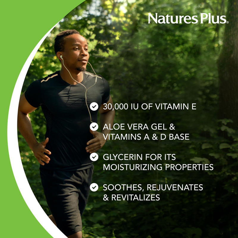 NaturesPlus Vitamin E Cream - 2.2 oz - Face & Body Moisturizer - Helps Relieve Dry Skin & Soothe Minor Irritations - with MSM, Aloe Vera, Glycerin, Vitamins A & D