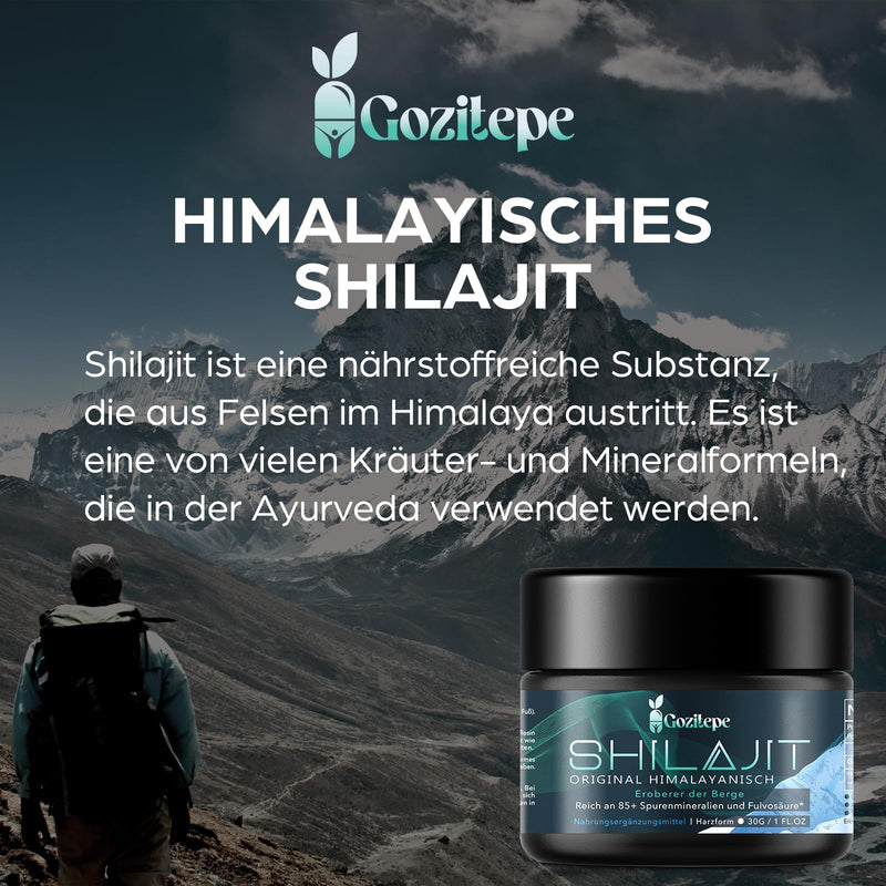 [Australia] - Shilajit high-dose resin with fulvic acid minerals and humic acid, 100% pure and vegan, 30g (pack of 1) 1 piece (pack of 1) 