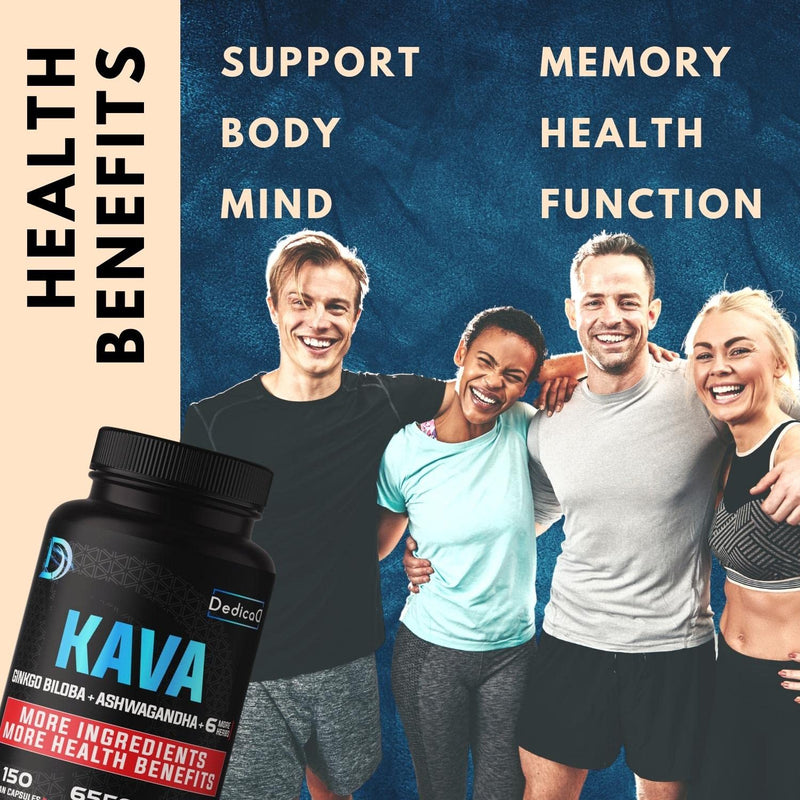 [Australia] - 9in1 Kava Kava Capsules 5-Month Supply 6550mg 15:1 Extract for Sleep, Mind & Immune Support - 9 Natural Herbs includes Ginkgo, Ashwagandha, Graviola, Valerian & more - 150 Vegan Capsules 
