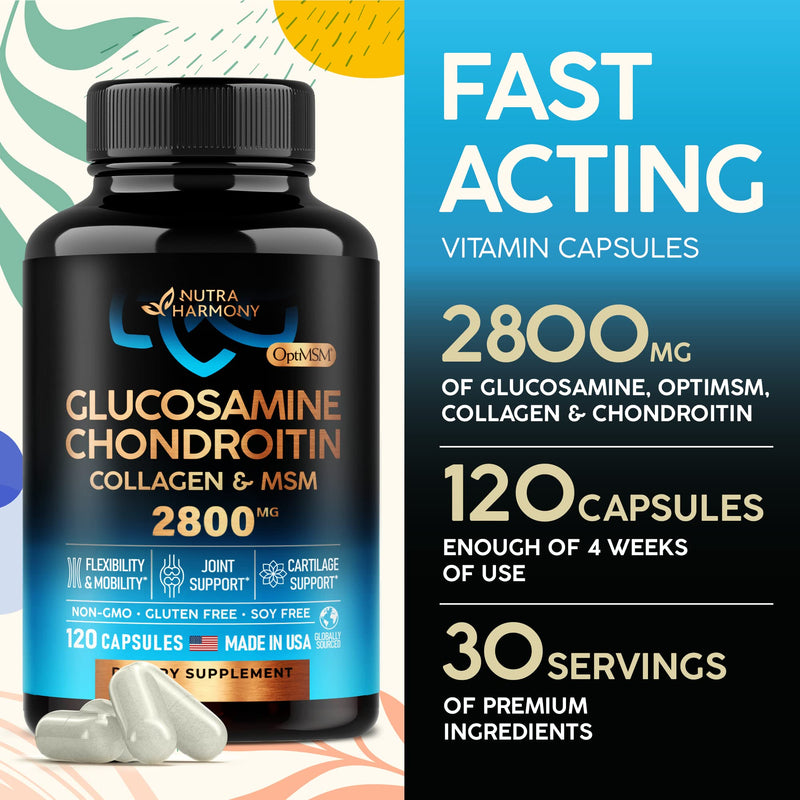 NUTRAHARMONY Biotin, Collagen, Keratin & Glucosamine Chondroitin Capsules