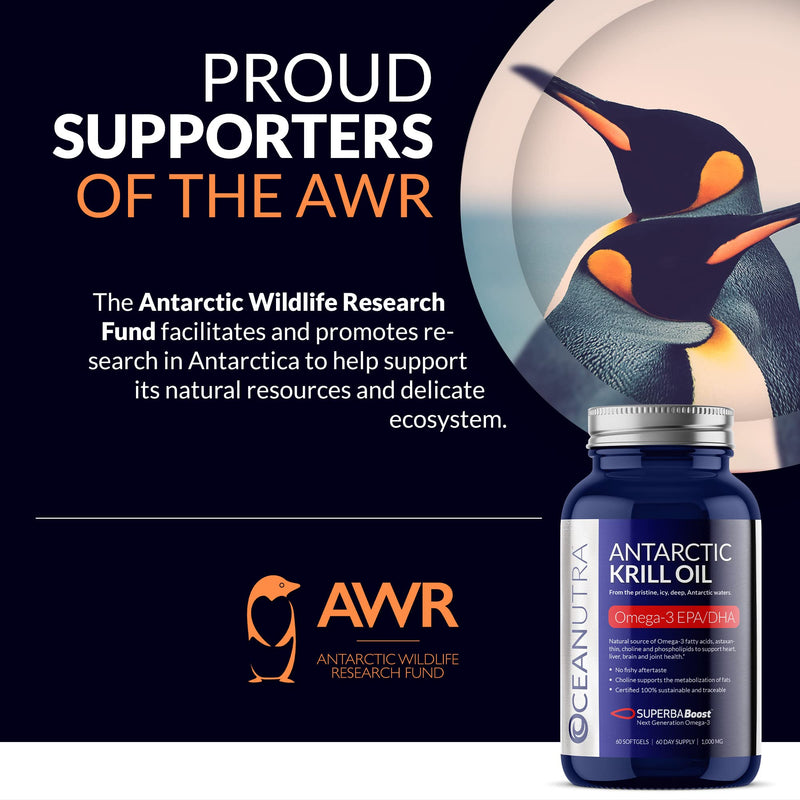 [Australia] - 100% Pure Krill Oil 1000MG 60-Day Supply Double Strength 56% Phospholipids Astaxanthin Sustainable Antarctic SuperbaBoost Omega 3 EPA DHA Heart Brain Joints Skin Care, Third-Party Tested, No Fish Oil 