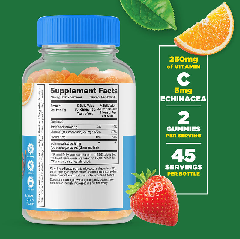 Lifeable Sugar Free B Complex Kids + Vitamin C Kids, Gummies Bundle - Great Tasting, Vitamin Supplement, Gluten Free, GMO Free, Chewable Gummy