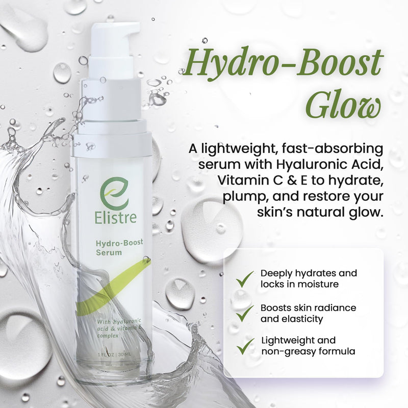 Hydro-Boost Facial Serum with hyaluronic acid and Vitamin E complex