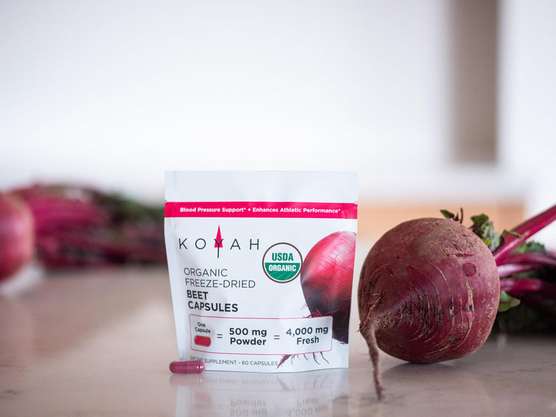 [Australia] - KOYAH Organic Beet Capsules ‚Äì Freeze-Dried Whole Beet Root ‚Äì 500 mg Powder per Capsule (Equivalent to 4,000 mg Fresh Beets) ‚Äì Supports Blood Pressure & Athletic Performance 