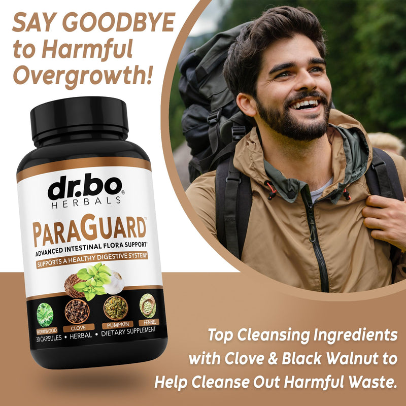 [Australia] - ParaGuard Cleanse Detox Pills - Intestinal Guard Formula Supplement with Black Walnut Wormwood Clove & Oregano Pills - Adults Natural Herbal Intestine Body Gut Cleanser Adults Complete Kit 30 Capsules 