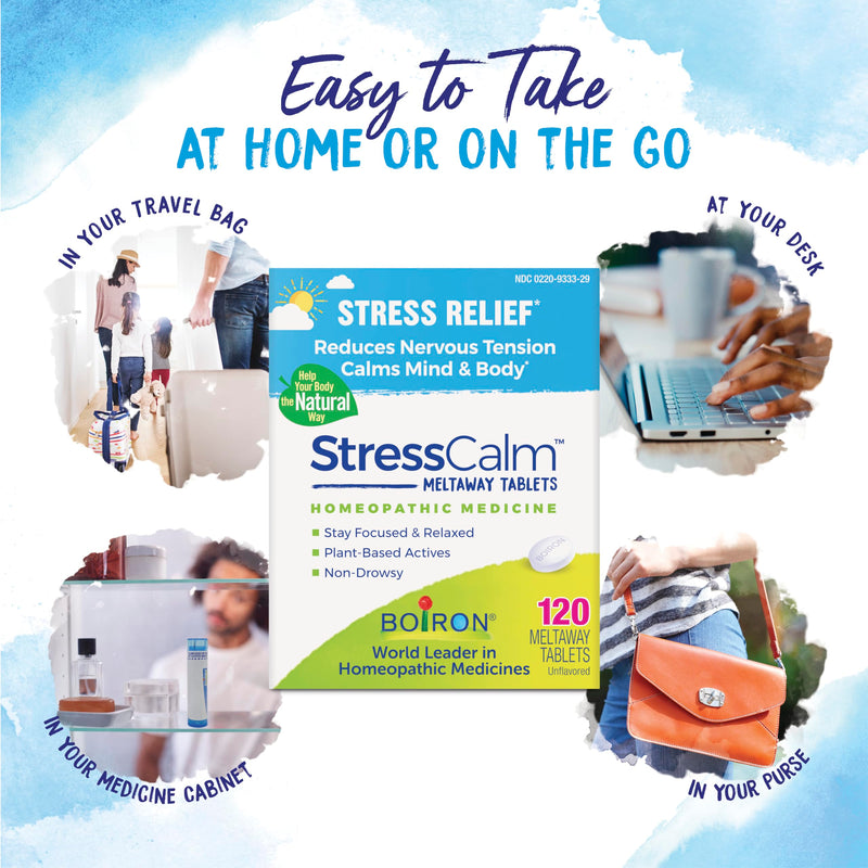 Boiron StressCalm Tablets for Relief of Stress,Anxiousness,Nervousness,Irritability,and Fatigue -,120 Count (Pack of 2) 120 Count (Pack of 2)