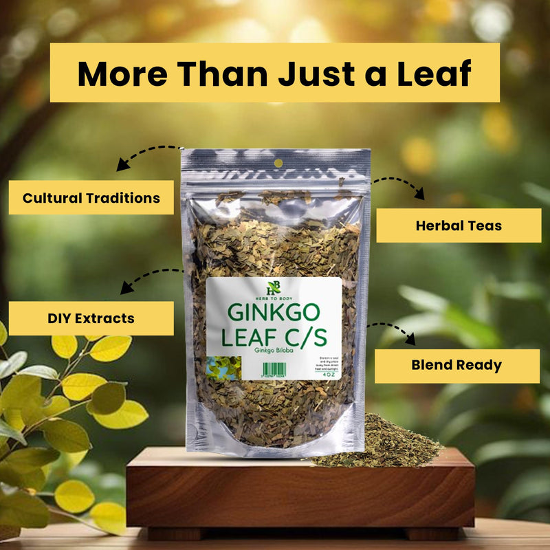 [Australia] - Ginkgo Leaf Cut and Sifted ‚Äì 4oz, Wildcrafted Ginkgo Biloba Tea Leaves, Ginko Biloba Leaves for Infusions and Extracts Cut & Sifted 