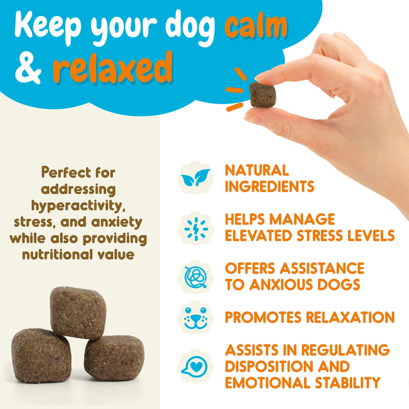 Inner Paw Calming Chews for Dogs – Natural Calming Dog Treats – Tasty Chew Snacks with Chamomile, Valerian Root, Organic Ginger – Efficient Dog Stress Reliever – 120 Soft Chews - PawsPlanet Australia