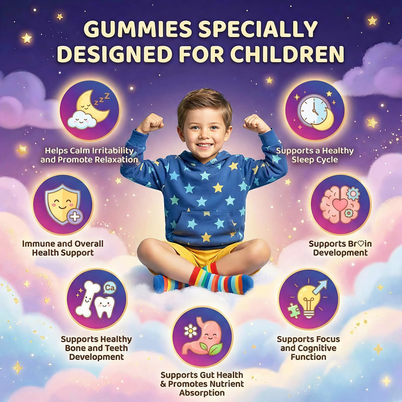Magnesium Calming Gummies for Kids & Adults, Magnesium Complex with L-Theanine, Vitamin C, K2, D3, Omega-3, GABA, Chamomile for Sleep, Stress Relief, Muscle,Calm & Relaxation,Strawberry Flavor,120Ct Strawberry 120 Count (Pack of 1)