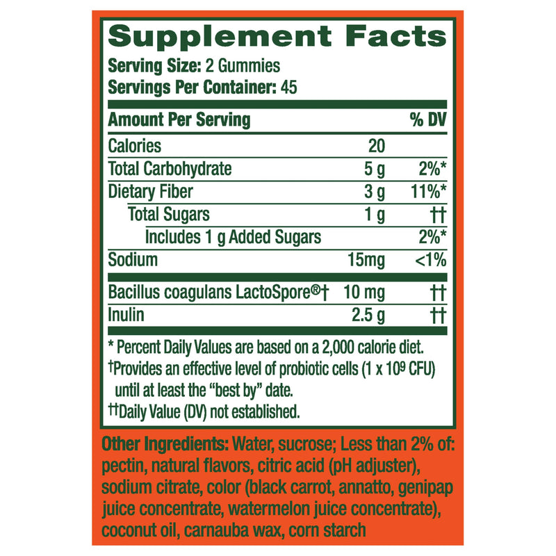 Align Dualbiotic, Prebiotics and Probiotics for Women and Men, Probiotics for Digestive Health, Prebiotics Help Nourish Good Bacteria, Natural Fruit Flavors, 90 Probiotic Gummies,(Pack of 2) 90 Count (Pack of 2)